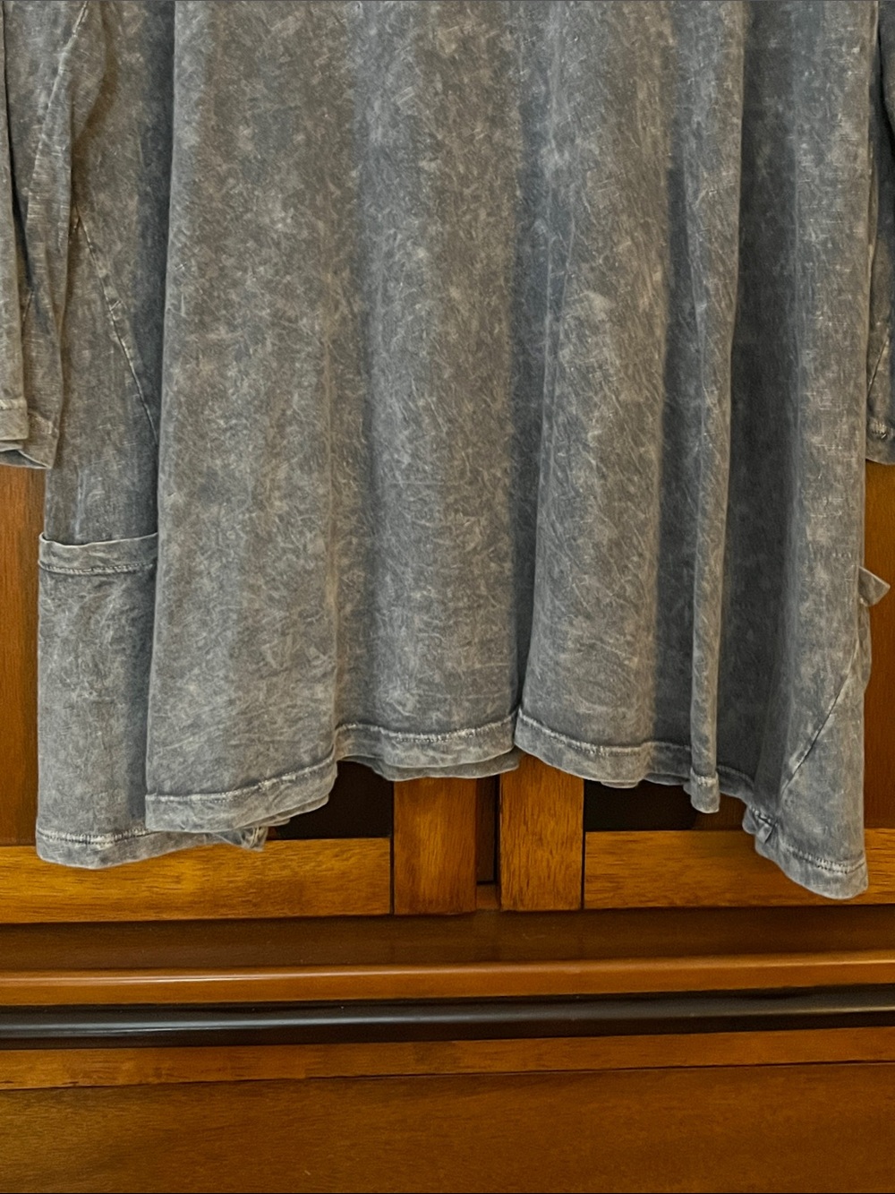 Jess & Jane Long Sleeve Bundle Tunic Tops-Slate Blue w/Ruffles & Grey w/Black - Picture 8 of 15